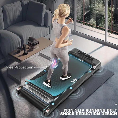 Miniatura 4 de Cinta de Caminar Portátil con Capacidad de 300 Libras, Cintas de Correr Portátiles para Casa y Oficina, Cinta de Correr Bajo el Escritorio