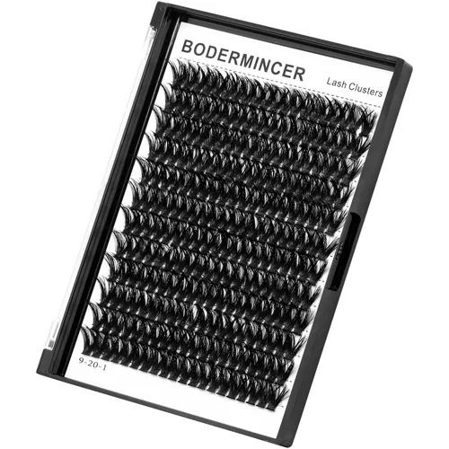 Miniatura 12 de Bodermincer - Bandeja grande de 240 pestañas de rizo D de 0.3 a 0.8 pulgadas (8 a 20 mm) para elegir, pestañas postizas individual para maquillaje