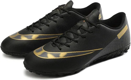 Miniatura 3 de Tacos de fútbol bajos de cuero, de grado profesional con cordones, ideales para entrenamiento y competición en terreno firme y césped, unisex
