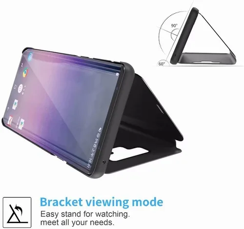 Miniatura 3 de Funda inteligente para Galaxy S22 Ultra Sleep/Wake Window's View Design Flip 360 de cuerpo completo protector de pantalla integrado delgado y duro