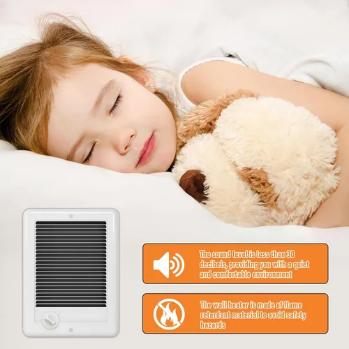 Miniatura 4 de CSC152TW Calentador de pared eléctrico unidad completa con termostato, 5120 BTU, 240 voltios, 1500 vatios (Modelo: CSC152TW, Parte: 67506)