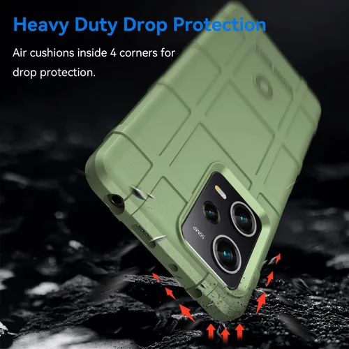 Miniatura 3 de Funda delgada para Xiaomi Poco X5 Pro, funda para Redmi Note 12 Pro 5G, resistente funda protectora con grado militar a prueba de golpes y Verde
