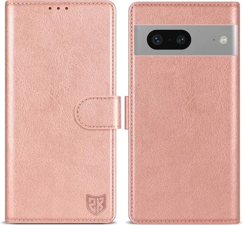 Miniatura 16 de ZZXX Funda tipo cartera para Google Pixel 7 con bloqueo RFID, ranura para tarjetas, función atril, cierre magnético, funda protectora de cuero
