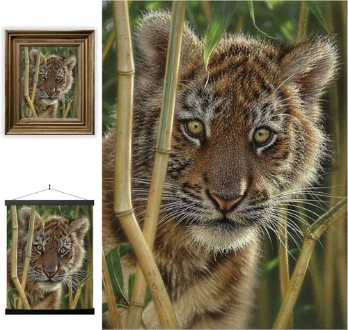 Miniatura 96 de Impresiones de arte de pared lenticular 3D LiveLife - El amor de un padre de Deluxebase. Póster 3D de león sin marco. Decoración de pared perfecta.