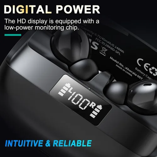 Miniatura 5 de Auriculares inalámbricos con cancelación de ruido, auriculares Bluetooth 5.4, sonido estéreo de graves grandes, 4 micrófonos ENC AI Clear