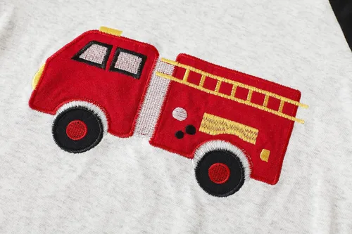 Miniatura 3 de Family Feeling - Conjunto de 2 piezas de pijama de Navidad a rayas para niños y niñas, 100 % algodón