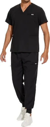 niaahinn Scrub for Scrubs Top con cuello en V clásico y pantalones deportivos de yoga, uniforme médico de enfermería