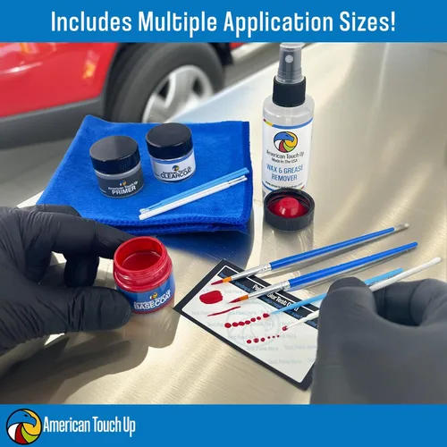 Miniatura 2 de American Touch Up Pintura compatible con Audi 4J/4J4J/LY8X/Y8X Havanna Black Metallic Pintura (kit de imprimación/capa base/capa transparente)