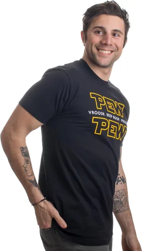 Miniatura 3 de Pew Pew Wars Camiseta divertida de ciencia ficción espacial con ruidos de estrellas para hombres y mujeres geeks