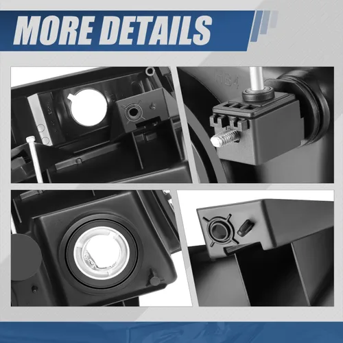 Miniatura 5 de Auto Dynasty 4 piezas de conjunto de faros y lámparas de parachoques compatibles con Chevy Colorado GMC Canyon 2004-2012 Isuzu i-290 i-370 2007-2008