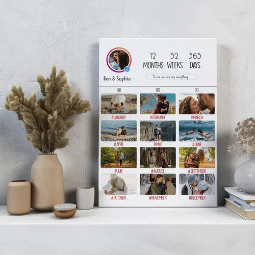 Miniatura 3 de Lienzo enmarcado de collage de 13 imágenes personalizado con tus fotos, lienzo de collage personalizado de múltiples fotos, regalo ideal para bodas