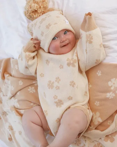 Miniatura 9 de Ropa de bebé recién nacida, sudadera floral de manga larga, mameluco con volantes, diadema de gofre, traje de otoño de una pieza