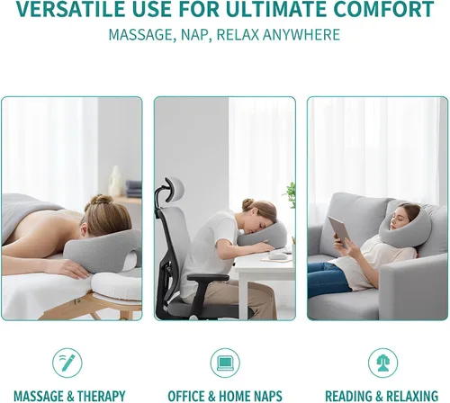 Miniatura 6 de Almohada facial con tela transpirable para mesa de masaje, cojín de espuma viscoelástica para dormir, reposacabezas para spa, recuperación