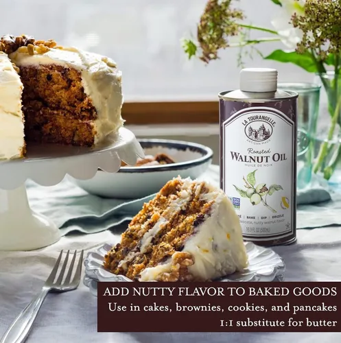 Miniatura 8 de La Tourangelle, Aceite de nuez tostada, fuente de ácido graso omega-3 a base de plantas, para cocinar, hornear y belleza, 16.9 onzas líquidas
