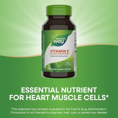 Miniatura 5 de Nature's Way Vitamina E-400, 400 UI por porción, 100 cápsulas blandas