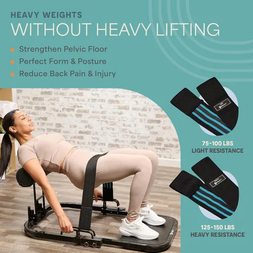 Miniatura 4 de Lifepro Hip Thrust Machine – Adjustable Glutes Workout Equipment for Home – GluteBlast Foldable Booty Builder, Sissy Squat Machine, Thrust Glute