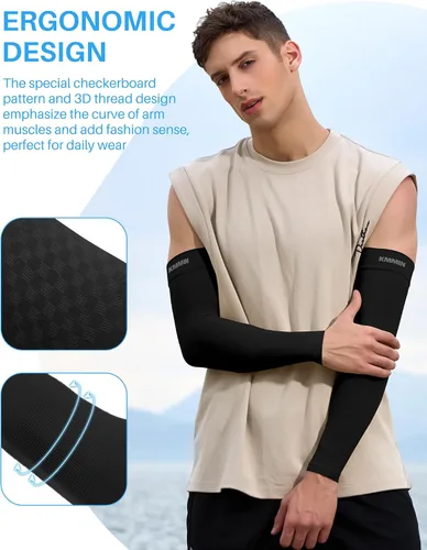 Miniatura 6 de KMMIN - Mangas para brazo con protección de rayos ultravioleta para conducción, ciclismo, golf, baloncesto.