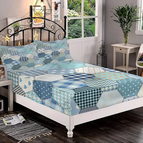 Miniatura 35 de Juego de sábanas decorativas tamaño individual XL, juego de sábanas bajeras con bolsillos profundos de cactus y 2 fundas de almohada
