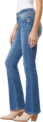 Miniatura 3 de WallFlower Jeans coquetos con curvas para mujer de tiro alto Insta Stretch Juniors (estándar y Plus)