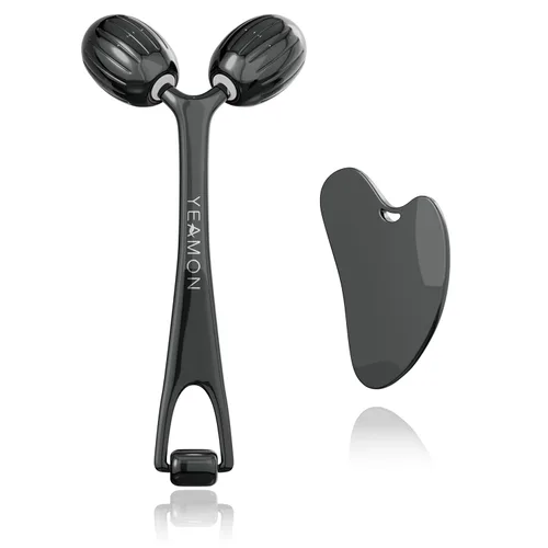 Miniatura 8 de Yeamon Gua Sha - Juego de herramientas faciales y rodillo facial, herramienta de masaje facial para la rutina de cuidado de la piel de las mujeres