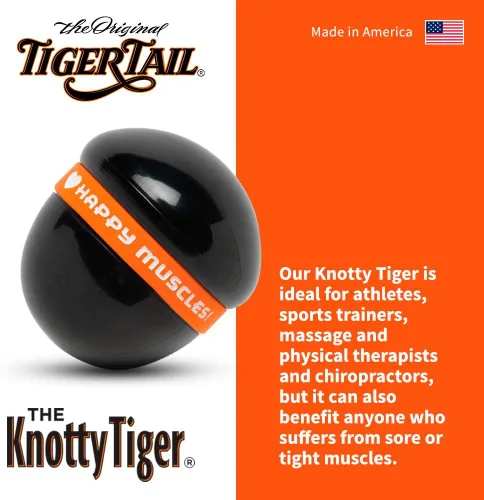Miniatura 2 de Tiger Tail La herramienta de bola de masaje Knotty Tiger Knot Buster ofrece codo presión profunda para aliviar las manos y los dedos pulgares