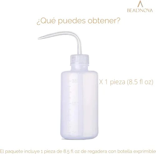 Miniatura 3 de BEADNOVA Botella exprimible para regar plantas, 8.5 fl oz, 8 onzas, botella pequeña de plástico exprimible para regar plantas de interior suculentas