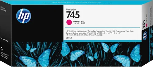 HP 745 DesignJet Cartucho de tinta magenta de alto rendimiento, F9K01A