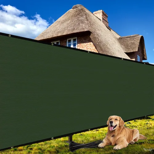 Shade&Beyond - Pantalla de privacidad para valla de 4 x 50 pies, resistente, 170 GSM, cubierta de malla para pared, jardín, patio trasero, Verde