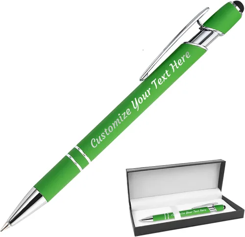 Miniatura 75 de 12 bolígrafos personalizados a granel, bolígrafos personalizados con grabado personalizado con nombre o texto, regalo ideal de aniversario