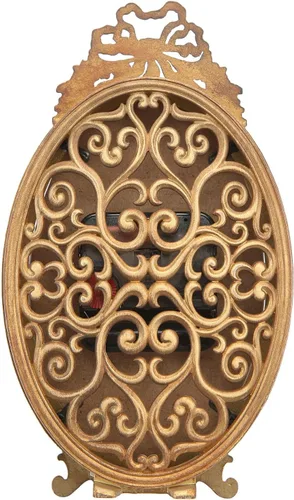 Miniatura 5 de NIKKY HOME Reloj de mesa dorado silencioso sin tictac, pequeño estante de escritorio, funciona con pilas, decoración clásica del hogar