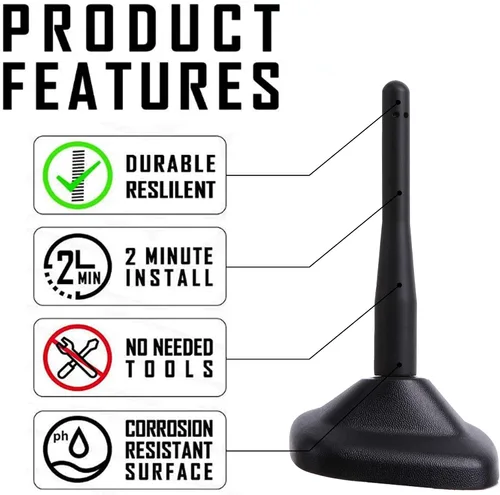 Miniatura 5 de VOFONO - Antena corta compatible con Mini Cooper 2000-2025, accesorios para Mini Cooper, mástil de antena de 11.4 cm de reemplazo