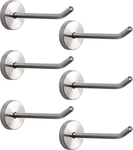 Miniatura 12 de NearMoon Ganchos para colgar abrigos, ganchos de montaje en pared para colgar sombrero, bata Hurse, perchas de acero inoxidable 304 resistentes