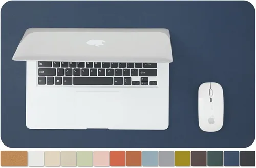 Miniatura 42 de Tapete de escritorio grande de corcho natural y cuero, tapete de escritorio ecológico, protector de escritorio de doble cara, tapete de teclado Café