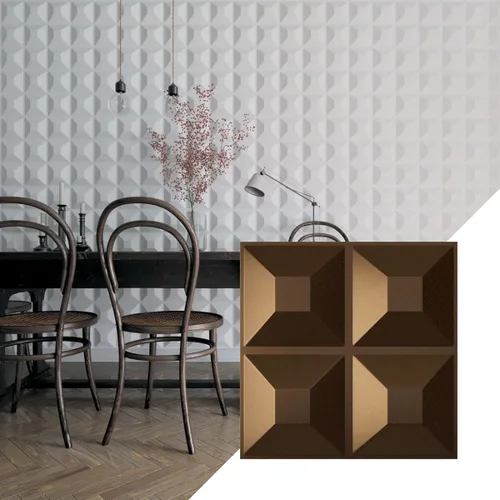 Miniatura 48 de Ekena Millwork Swindon EnduraWall Panel decorativo de pared 3D de 11 7/8 pulgadas de ancho x 11 7/8 pulgadas de alto, fiebre del oro