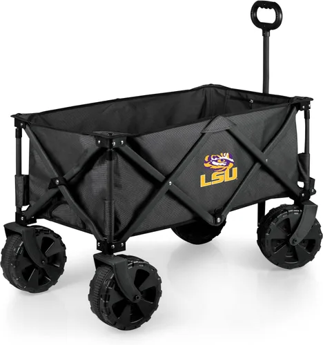 Miniatura 30 de PICNIC TIME NCAA Adventure Wagon Elite - Carro de playa plegable todo terreno con ruedas grandes, tapa superior de mesa y forro suave para enfriar