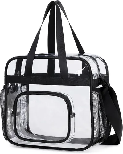 Miniatura 9 de Bolsas transparentes aprobadas para estadios, bolsa transparente + correa para el hombro, bolsa transparente grande