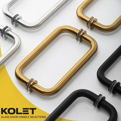 Miniatura 7 de Kolet Manija de puerta de ducha, manija de puerta de ducha de vidrio de centro a centro de 8 pulgadas, acero inoxidable 304, compatible con vidrio
