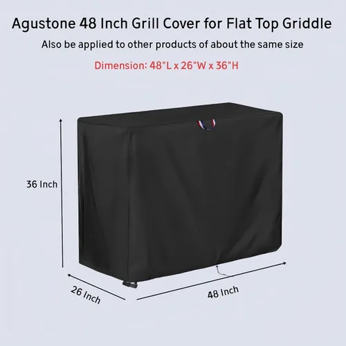Miniatura 2 de Cubierta de parrilla de 48 pulgadas para parrilla Blackstone, cubiertas impermeables para exteriores para parrilla superior plana, cubierta
