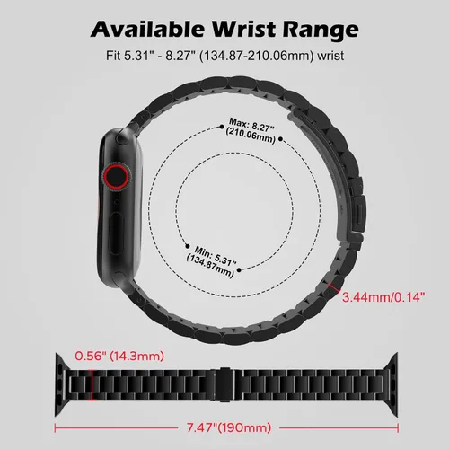 Miniatura 5 de MoKo Banda delgada compatible con Apple Watch Band Ultra3/2/1 49mm/Series 11/10/9/8/7/6/5/4/3/2/1/SE3/SE2/SE 46/45/44/42/41/40/38mm, correa de metal