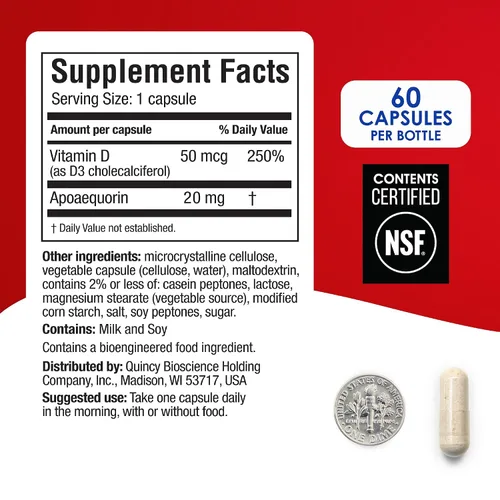 Miniatura 6 de Prevagen Extra Strength - 30 cápsulas (suministro para 1 mes) Formulado para tu cerebro 20 mg de apoaequorina más vitamina D3