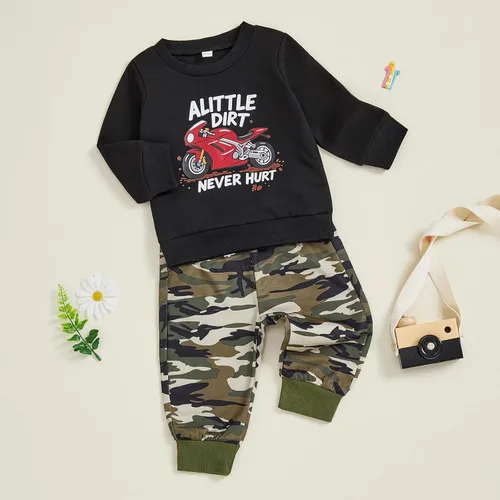 Miniatura 169 de Adobabirl Conjunto de sudadera y pantalones de Halloween para bebé, sudadera y pantalones con parche de calabaza para Halloween, otoño, ropa de bebé