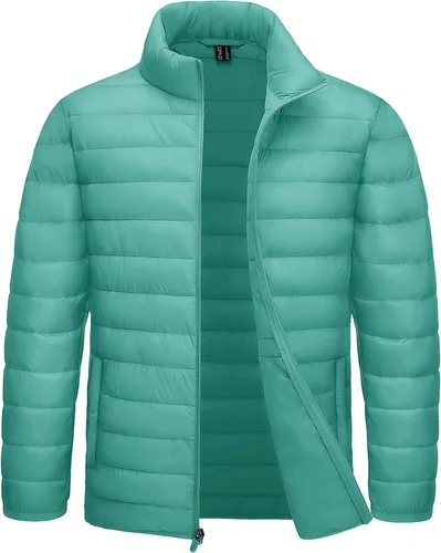 Miniatura 12 de TACVASEN Chaqueta Puffer Ligera para Hombre Chaquetas Acolchadas de Invierno Puffy Abrigadas Resistentes al Agua Resistentes al Viento Abrigos