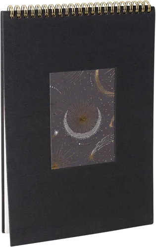 Miniatura 2 de Fringe Studio - Cuaderno de bocetos en espiral, estrella fugaz, cubierta flexible envuelta en tela, 7.75 x 11.25 pulgadas, 40 hojas de papel