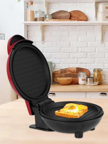 Miniatura 7 de Plancha pequeña para panqueques - Máquina para hacer panqueques, plancha redonda para panqueques individuales, galletas, huevos, sartén