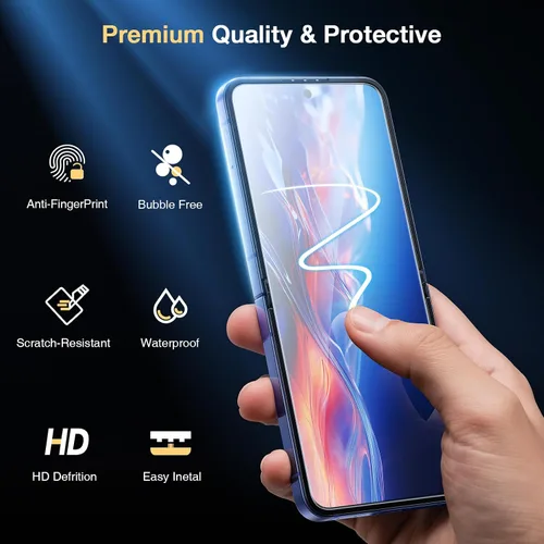 Miniatura 4 de 【2+2+2】EGV para Samsung Galaxy Z Flip 7 Protector de Pantalla, [Prueba de Pliegue Reforzada] Protector de Pantalla Suave de TPU Auto-Sanador