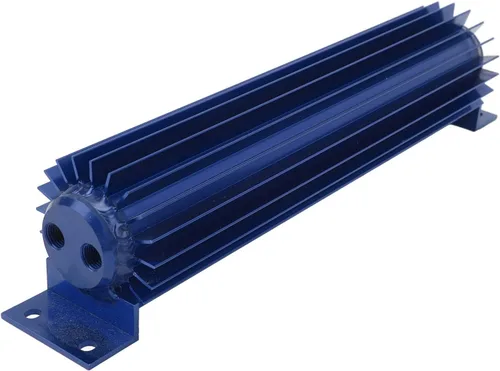 Miniatura 10 de Aramox Enfriador de doble canal de transmisión de 12 pulgadas con aletas de aluminio anodizado de transmisión de doble paso, disipador de calor