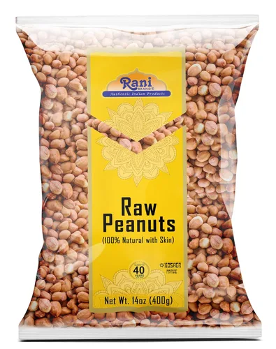 Miniatura 24 de Cacahuetes Rani, enteros crudos con piel (sin cocer, sin sal) 80 onzas (5 libras) 5.0 lbs a granel ~ Todo natural Vegano Kosher Apto