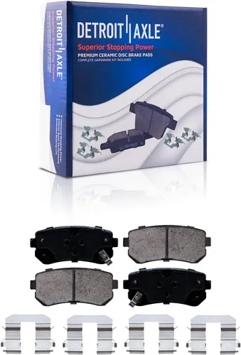 Miniatura 6 de Detroit Axle - Kit de freno trasero para 4WD Hyundai Tucson 2010-2015 - [Kia Sportage 2011-2016] Rotores de freno de disco Reemplazo de pastillas