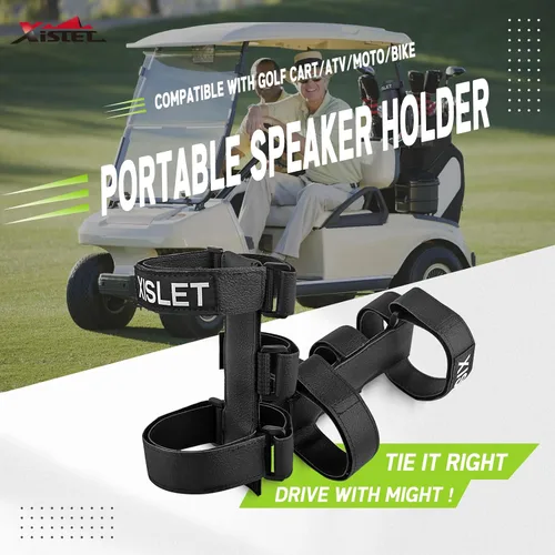 Miniatura 2 de Xislet Soporte de altavoz portátil compatible con accesorios de carrito de golf, carrito de club, EZGO, bicicleta, moto, cuatrimoto, cuatrimoto
