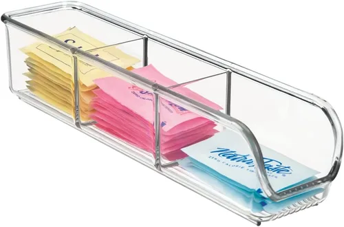 Miniatura 6 de iDesign Organizador de paquetes de plástico para cocina, contenedores de almacenamiento para azúcar, sal, pimienta, edulcorantes, bolsas de té